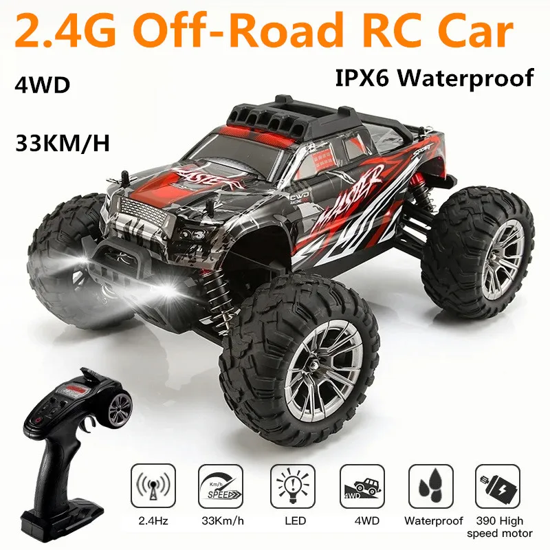 Rc Cars Off Road Vehicle 4x4 Racing IPX6 Waterproof RC Car 33KM/H High Speed Drift Monster Truck Adult Toy Car Model