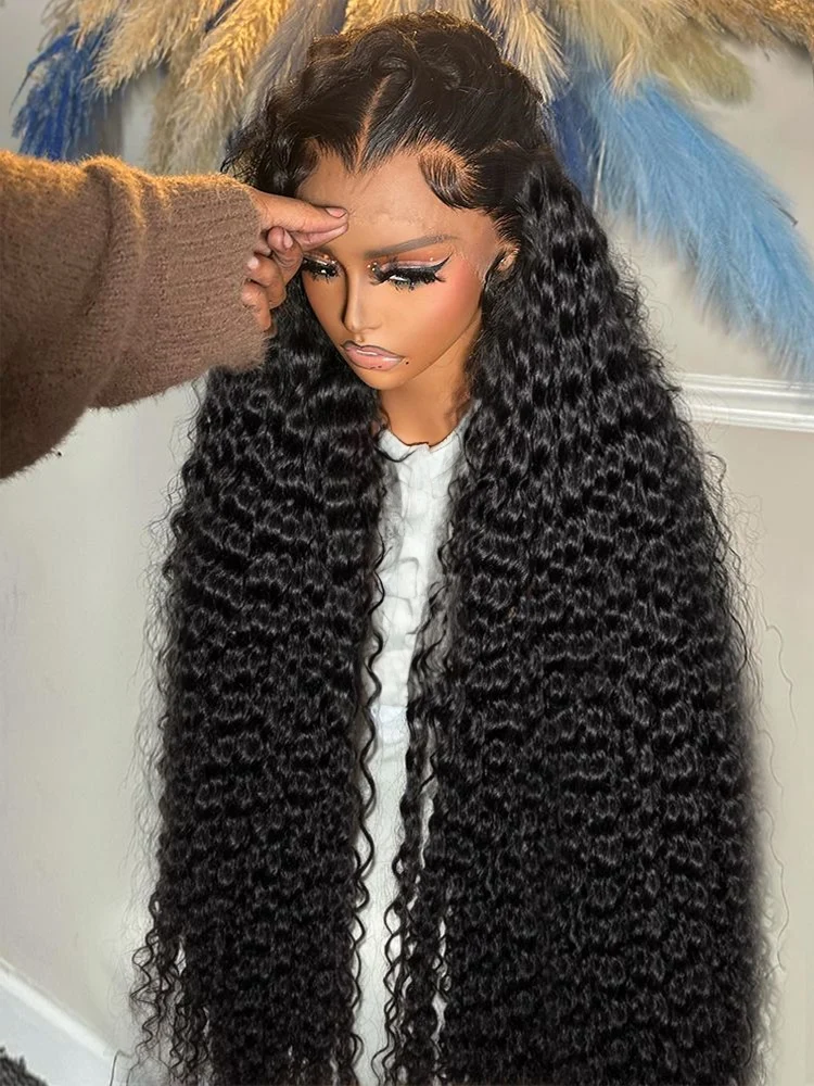 

Парик из натуральных волос Jerrly Curly с плотностью 300%, бразильский, 40-46 дюймов, HD 13x4 13x6 360, с глубокой водной волной, фронтальный, для женщин