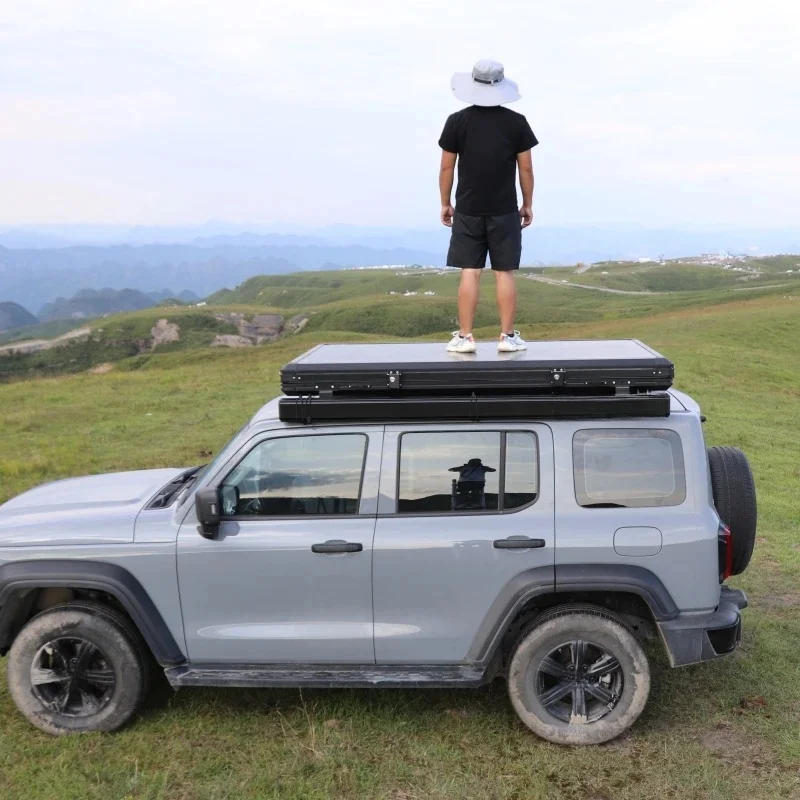 Four Season Waterproof Hard Shell Roof Top Tent 600D Ox Cotton Double Layers One Bedroom SUV Truck Outdoor