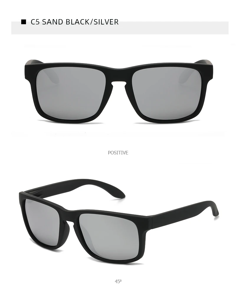 Klassische Fashion Square Polarisierte Sonnenbrille Männer Vintage Kunststoff Männliche Sonnenbrille Frauen Stilvolle Schwarz Outdoor Sport Shades UV400 – Detail 14