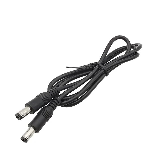 100pcs 12V Monitoring DC Power Cord 5.5x2.1mm 5521 Power Extension Cord DC Male to Male Wire