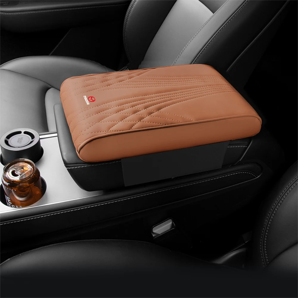 1PCS Car Armrest Mat Central Armrest Pad Protection Cushion For Mazda Axela CX5 CX3 CX4 CX30 CX9 Atenza Demio RX7 RX-7 RX-8 626