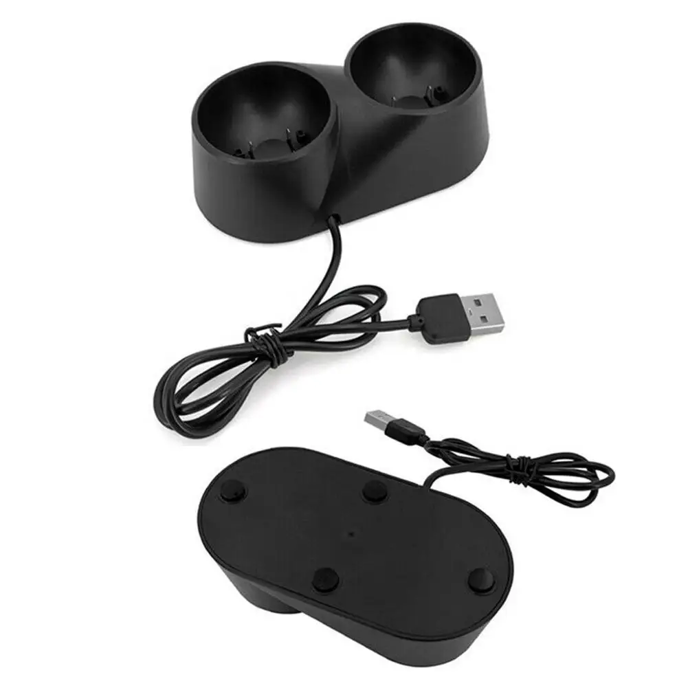 قاعدة شحن مزدوجة لوحدة تحكم الحركة PS3 VR لجهاز بلاي ستيشن 4 وحدة تحكم الحركة Gampad محطة شحن