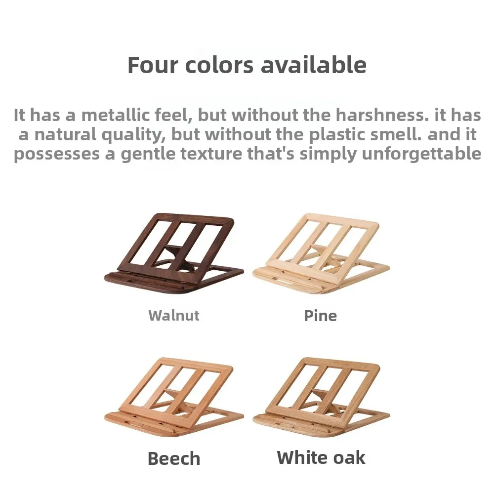 Wood Folding Vertical Laptop Stand Desktop Height Adjustable Cooling Black Walnut Multi-angle Adjustable Portable for Office