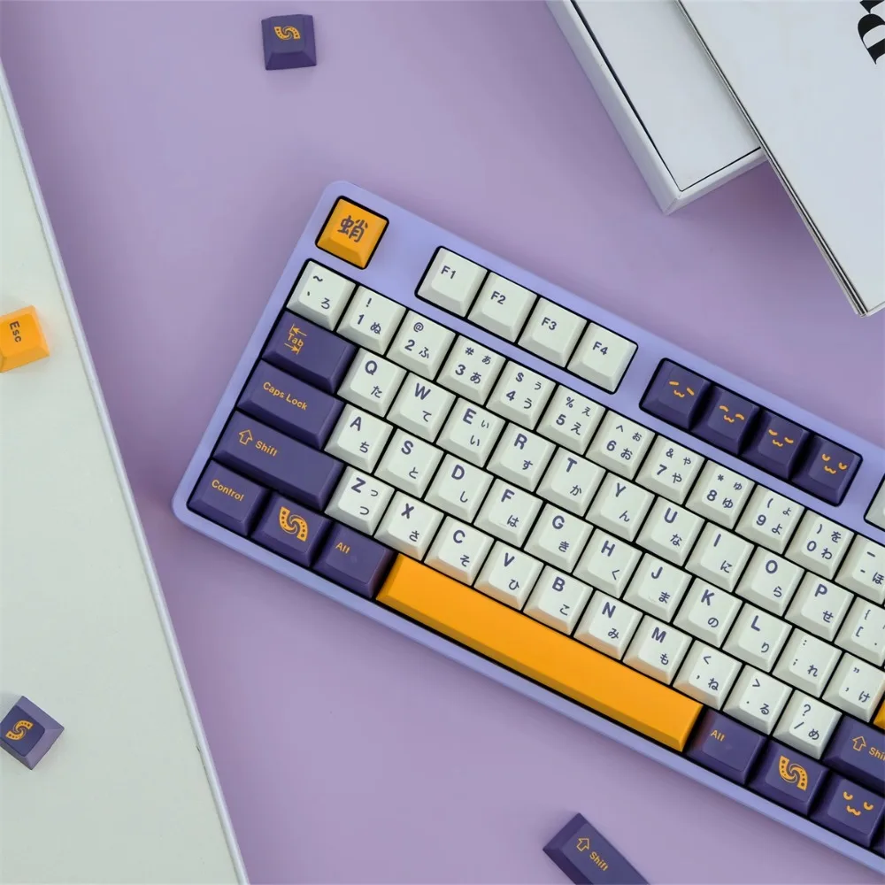 

GMK Octopus Theme Keycap Set 129Keys PBT Custom artist Keyboard Cap Cherry Profile KeyCap for Mechanical Keyboard Gift Lucky65V2