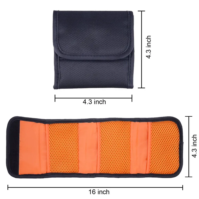 3/6/10/12 Pockets Lens Filter Bag Camera Lens Filter Pouch for 49mm-77mm ND UV CPL Camera Lens Filter Holder Wallet Case