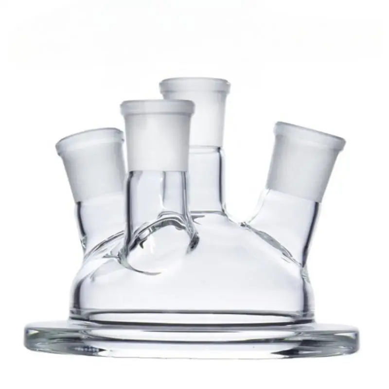 500ml/1000ml/2000ml klasy medycznej Boro. Szkło 4-szklana w kształcie beczki kolby reaktor z zacisk ze stali nierdzewnej