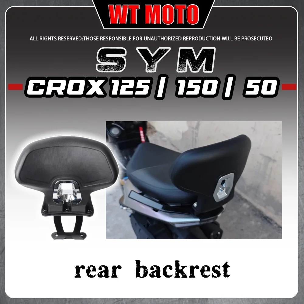 Backrest, lumbar support, and passenger backrest for SYM Crox 125 / Crox 150 / Crox 50