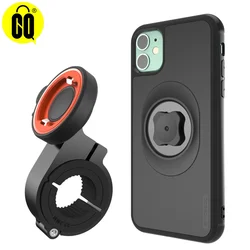 Bike Phone Mount for iPhone 16 Pro Max/16 Plus/16Pro/16/15Pro - Quick Release Shockproof Bike Holder with Matte Black PC Case