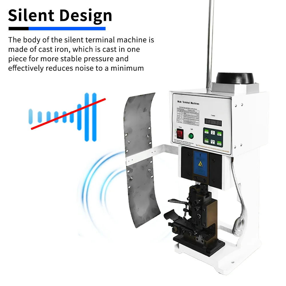 1.5T/2.0T/3.0T Terminal Crimping Machine Electronic Cable Crimping Machine High Efficient Silent Crimper Tool with 3 OTP Molds