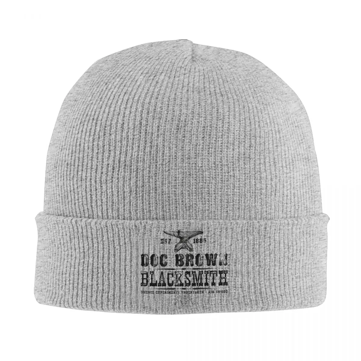 Doc Brown Blacksmith Back To The Future Knitted Hat Women's Men's Skullies Beanies Winter Hats Classic Movie Series Warm Caps