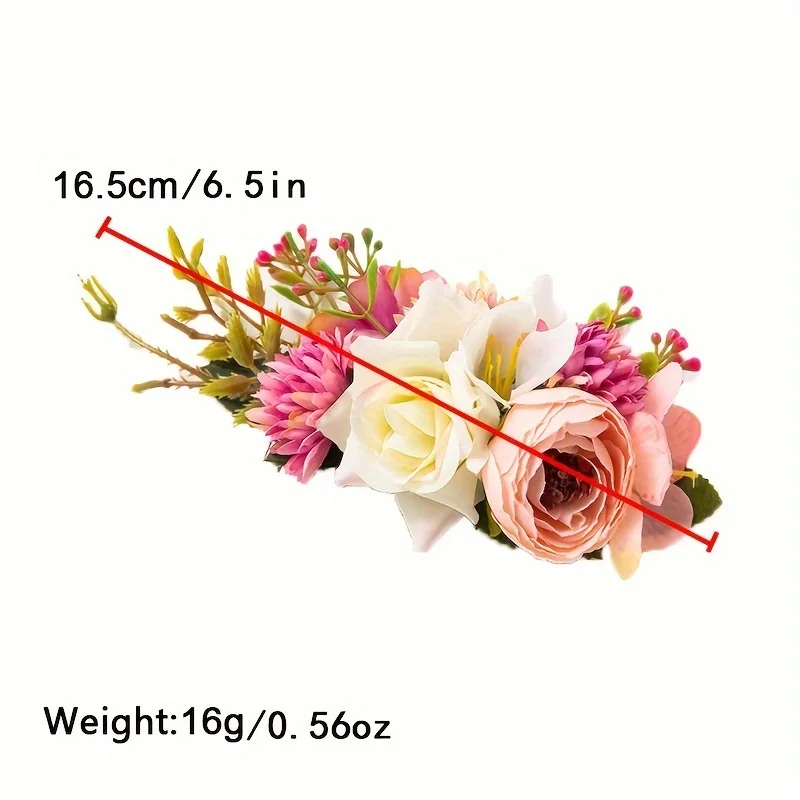 1 قطعة بوهو زهرة ديكور الشعر الجانب مشط الزفاف مشط الزفاف خوذة حفل زفاف إكسسوارات الشعر #4
