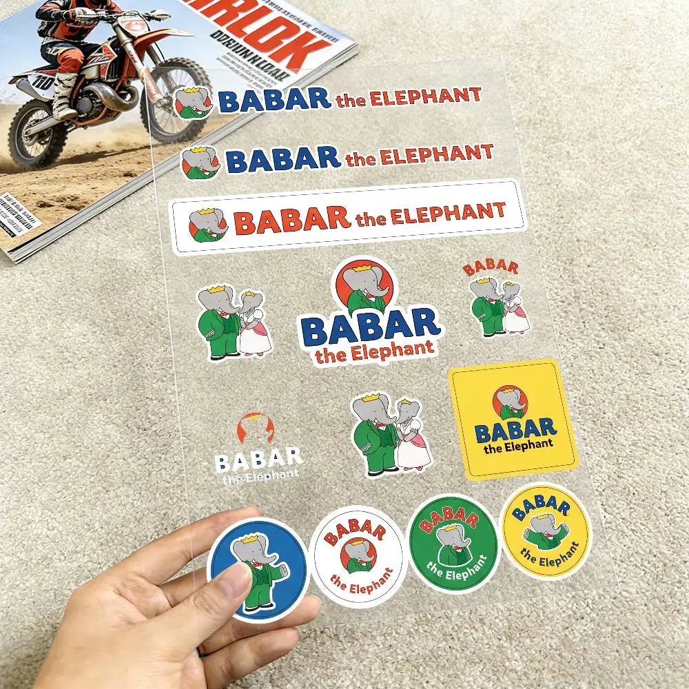 Poster B-a-b-ar Th-e El-e-ph-ant Reflective Motorcycle Stickers, 3M Safety Warning At Night In The Dark Scooter Helmets