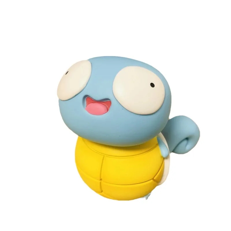 6.5 cm Pokemon Leuke Big-Eyed Starter Squirtle Anime Figuur Desktop Ornament Decoratieve Pop Jongen Trendy Speelgoed Gift Collectible