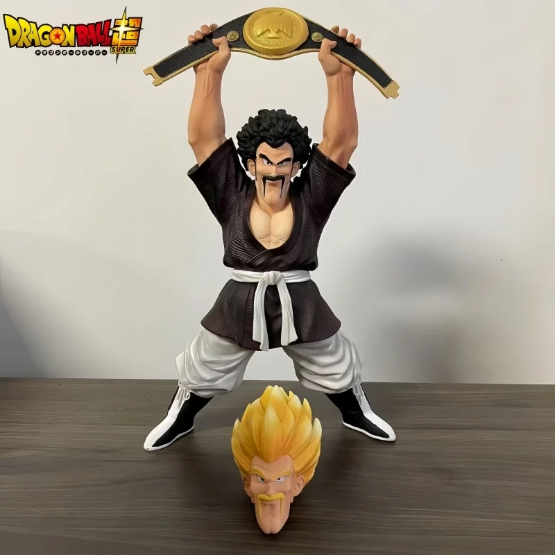 Dragon Ball Z Anime Lifting The Gold Medal Satan Replaceable Double-headed Handpiece Pvc Sculpture Series Model Toy Gifts