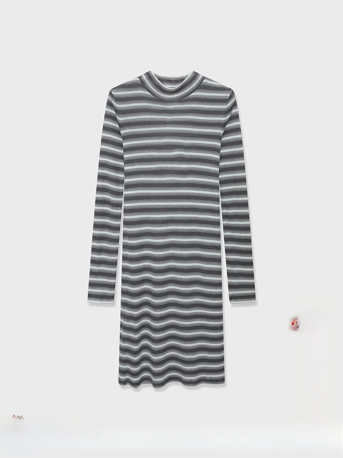 

Брендовая полосатая футболка Long Sve, маленькая шелковая женская футболка с высоким воротником Faion Commute Sle, классический узор, магазин Handpied