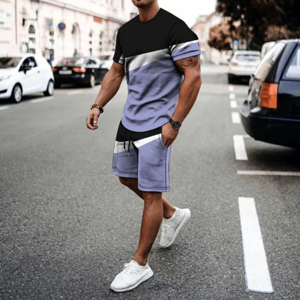 

Summer Men T-shirt Shorts Tracksuit 2 Piece Outfits 3d Printed Men Tracksuit Set Women Sports Suit Kid Oversized Sets Streetwear
