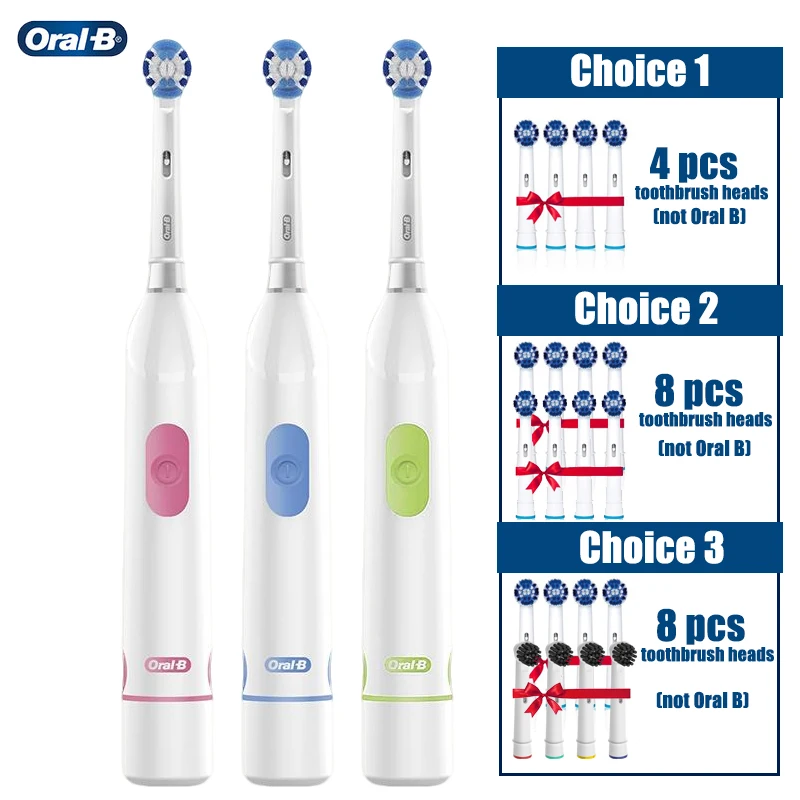 

Oral B Battery Power Toothbrush DB400 Rotation Adult Electric Toothbrush With Replacement Toothbrush Heads and Cover Caps