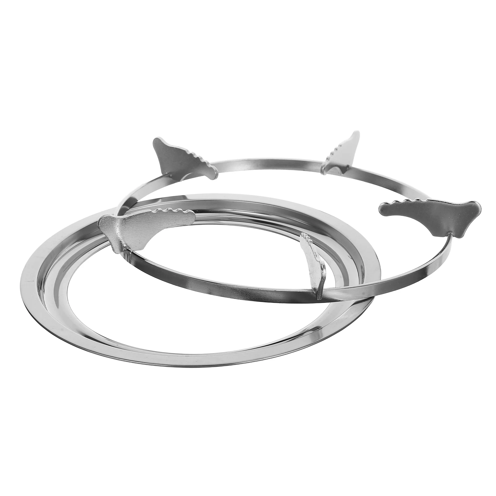 1 Set Cast Iron Gas Stove Wok Rack Stand Holder Drip Pan For Stable Cookware Support High Temperature Resistant Nonslip Kitchen