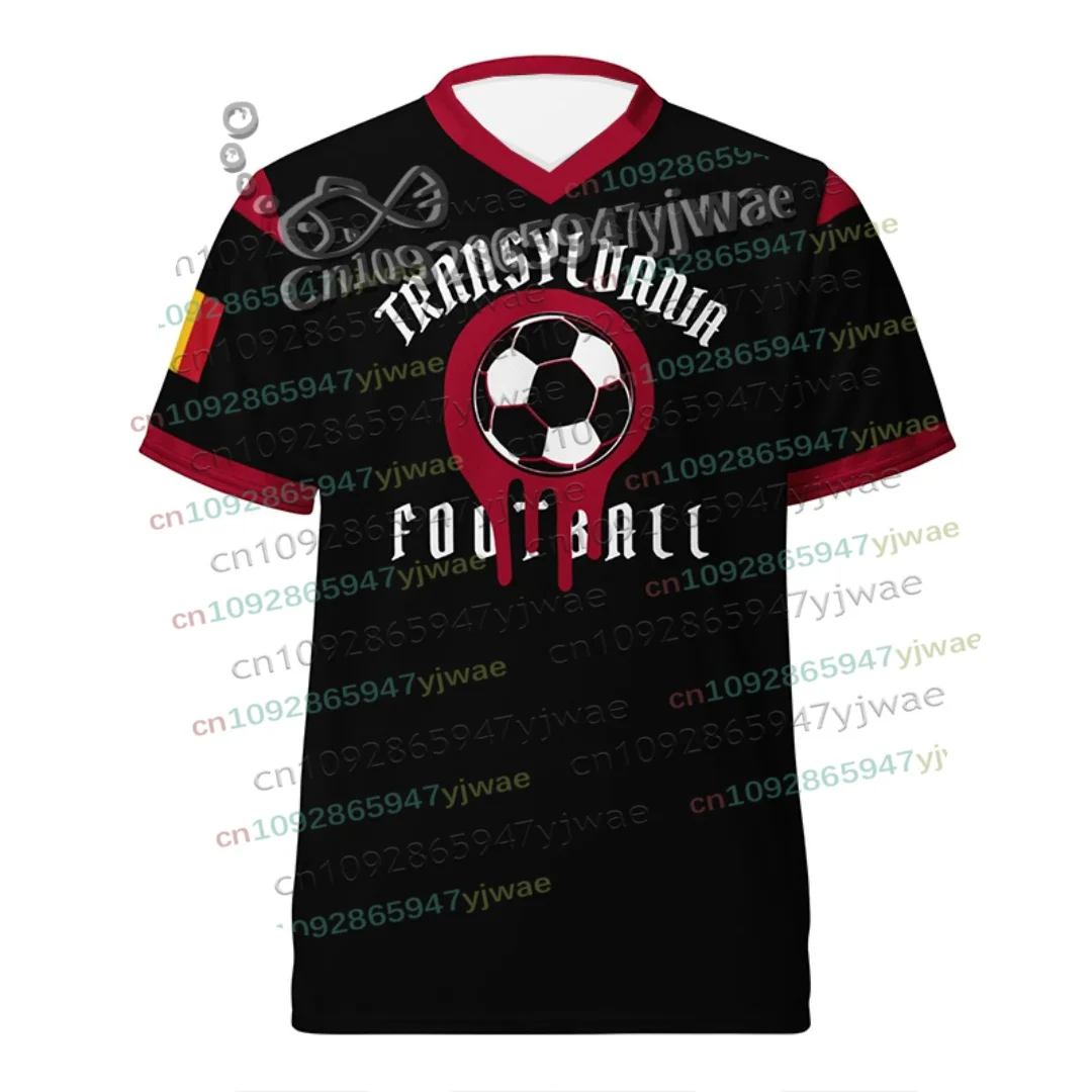 Hot Sale Transylvania Football Count Dracula #11 Romania Blood Red Black Unisex Sport Jersey Quick Dry Adult/Kids Set Tshirt