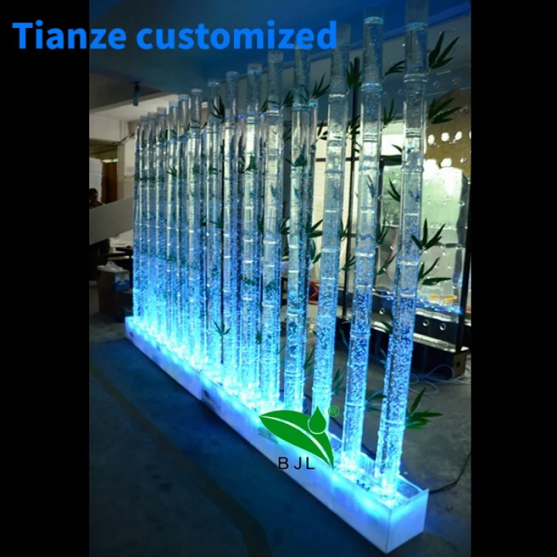 (Customized) restaurant furniture wall decoration led water bubble panel acrylic partition wall