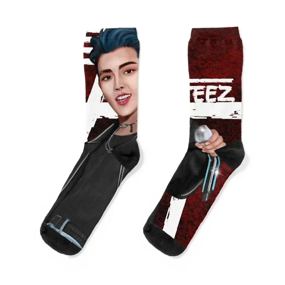 

Ateez hongjoong Socks japanese fashion basketball custom sports hockey Socks For Men Women's