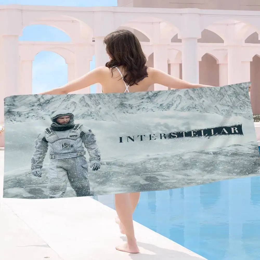 Sci Fi Movie I-Interstellar Microfiber Blanket Quick Drying Beach Towels Oversized Printing Super Absorbent Pool Towel Blanket