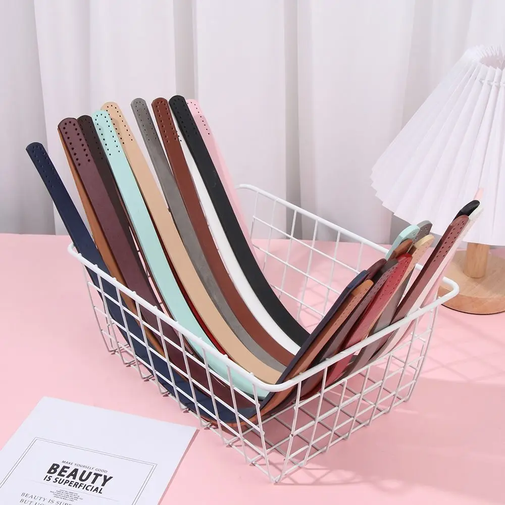 2 個 Pu レザー女性ガールズバッグハンドル DIY 交換ハンドルショルダーバッグストラップハンドバッグベルトバッグアクセサリー