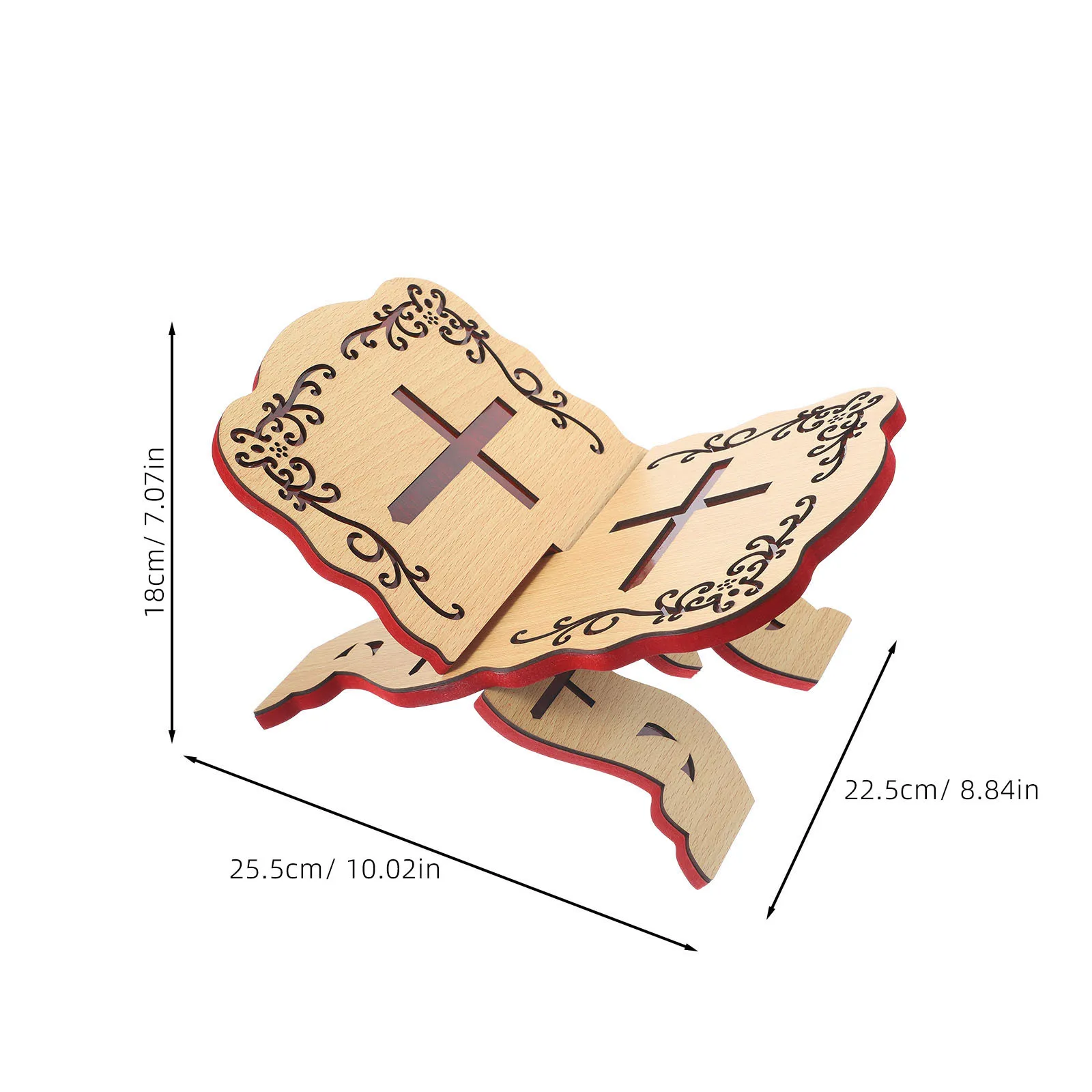 Quran Book Stand Premium Density Board Detachable Desktop Reading Rack For Bible Buddhist Classics Temple Chanting Desk Book