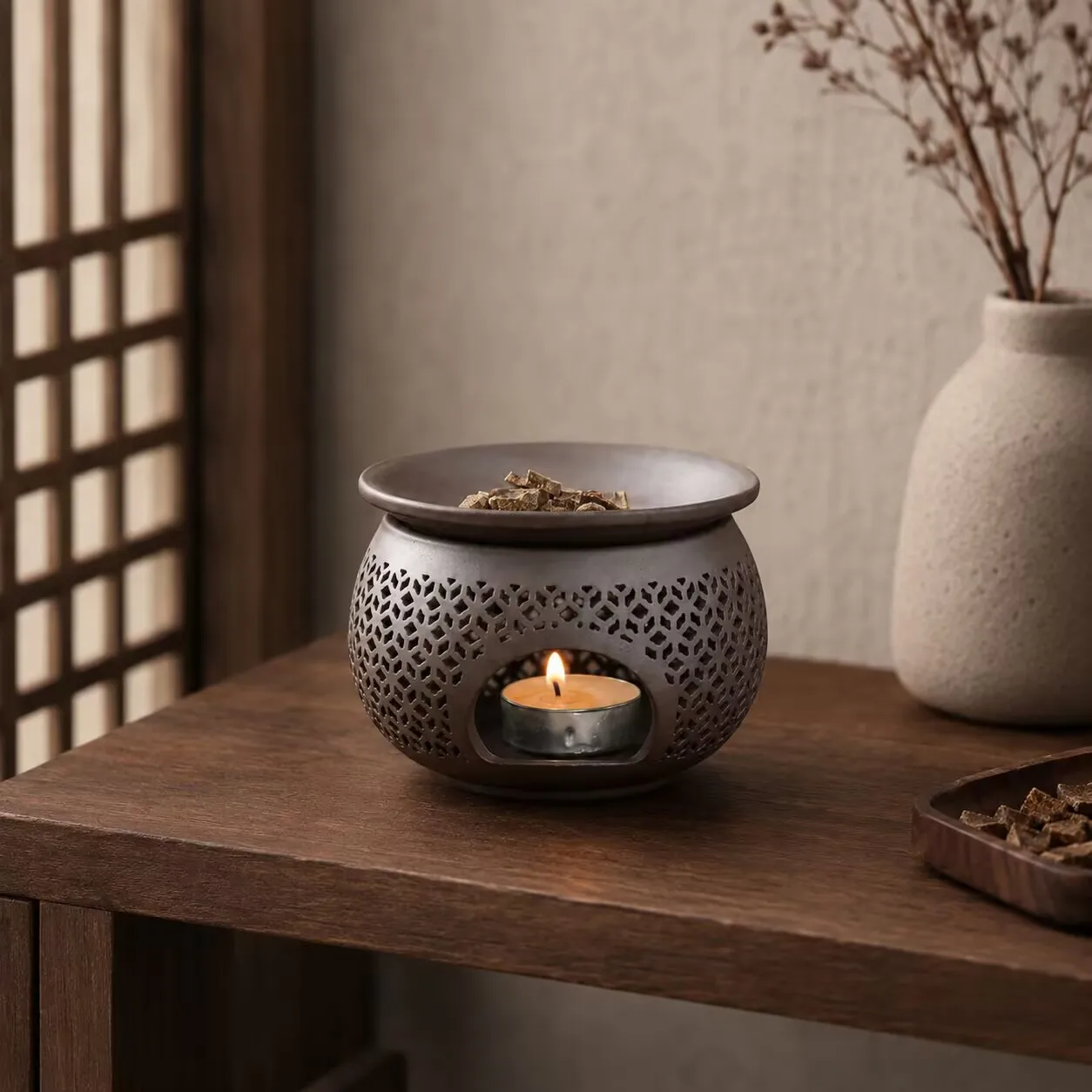 Ceramic Carved Incense Burner  - Home Fragrance Candles ulasan dan harga