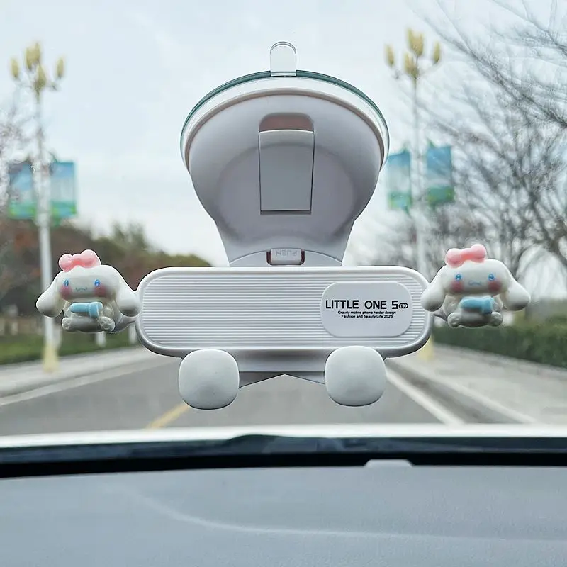 Cartoon Mobile Phone Stand Car Suction Cup Type Car Instrument Support Navigation Car Interior Supplies 2024 New Model