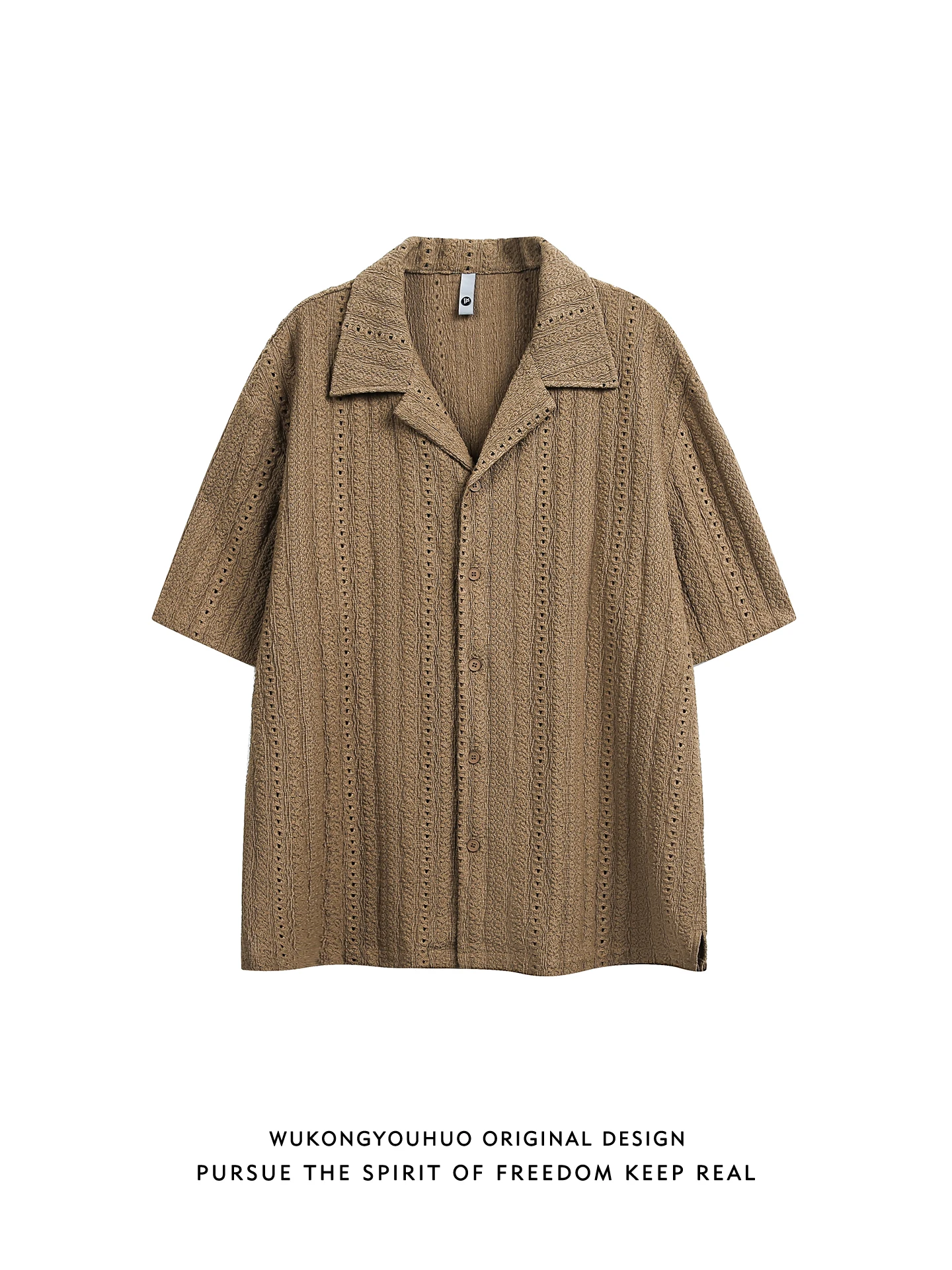 

Summer Texture ort Sve Loose Fit Men's irt American Retro CleanFit Versatile Casual Sle Youth ular Wear Resistant