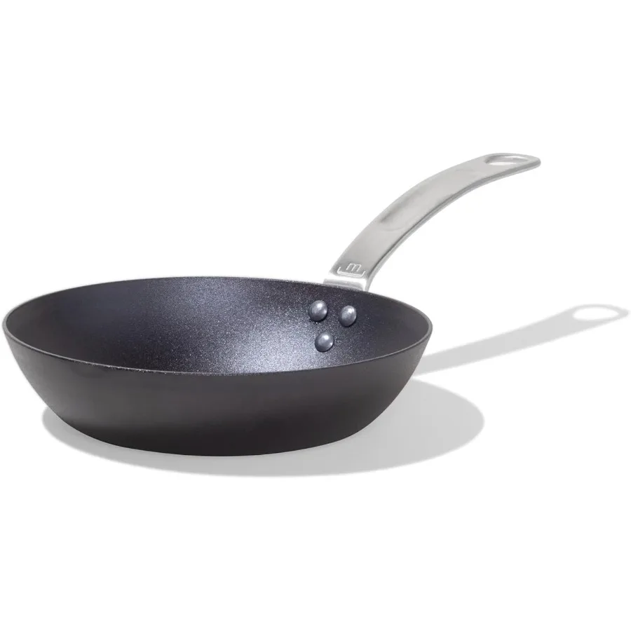 

Посуда приготовленная 8 дюймов, синяя сковорода из углеродистой стали, как чугун, но лучшая профессиональная посуда, изготовленная в Швецию, индукционная C