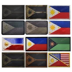 Philippines Flag Embroidered Patches Infrared IR Reflective Patch PVC Rubber Philippine Flags Patch For Clothing Backpack