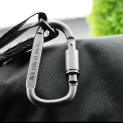 1 Pcs New Hot Practical Black D Shaped Aluminum Alloy Carabiner Hook Keychain Climbing Equipment Karabiner Mosqueton