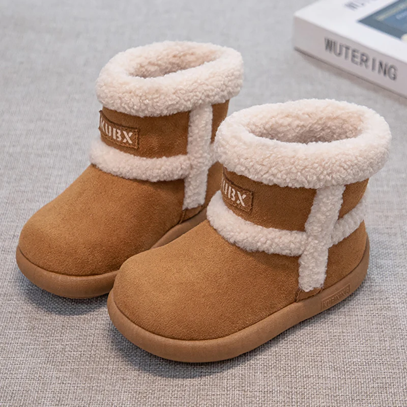 

Зимние меховые сапоги для детей. Толстые теплые подростковые детские зимние сапоги. Трендовые модные плюшевые сапоги для мальчиков и девочек. Теплая хлопковая обувь для детей.