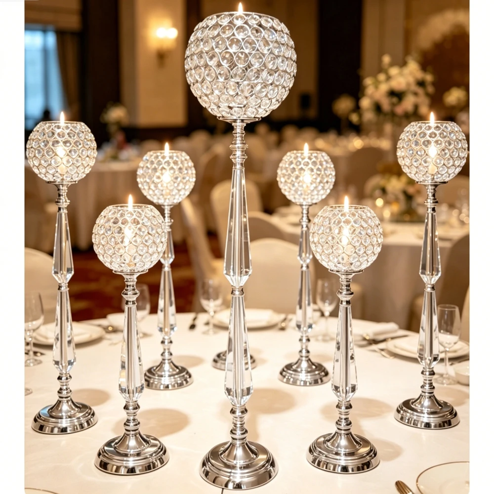 6pcs/10pcs 90-120cm  Wedding Table Flower Vase Clear Acrylic Centerpiecs Stand Tall Gold Metal Flower Stand for Wedding Table De