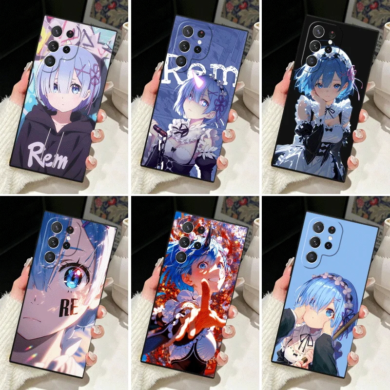 Coque de téléphone en silicone souple pour Samsung Galaxy S25 S26 Ultra R-Rem Re Zero Anime Shell S24 FE S23 S22 Plus S21 S20 + Edge Cover