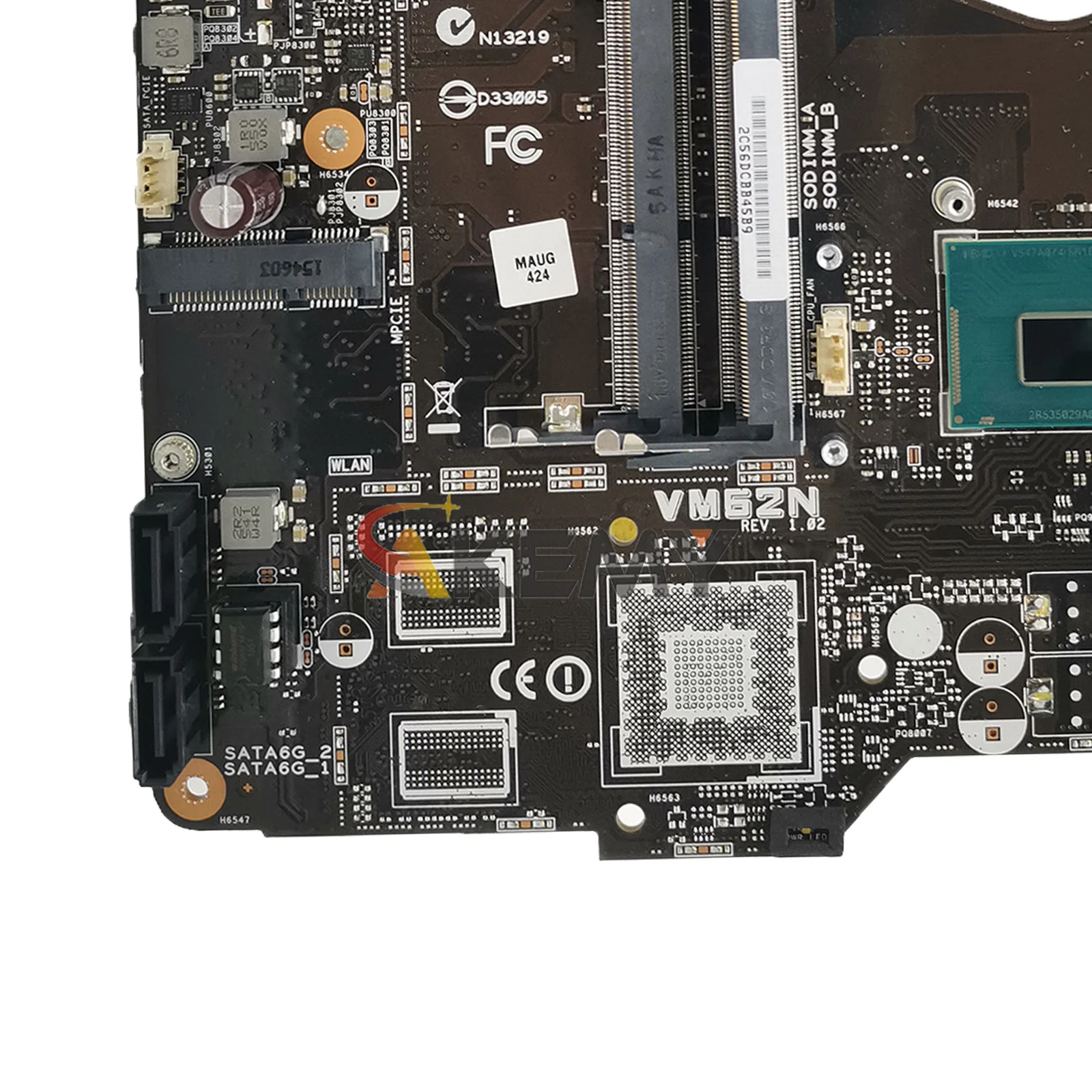 VM62 Laptop Motherboard For ASUS VivoMini VM62 Notebook Mainboard With I3 I5 I7 CPU 100% tests OK fast shipping High quality