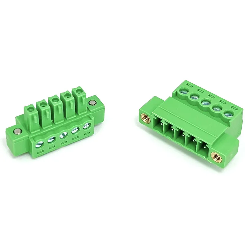 Fixed with flange 2EDGRKM-3.81MM plug-in terminal block welding free docking 15EDGRKP-3.81MM connector