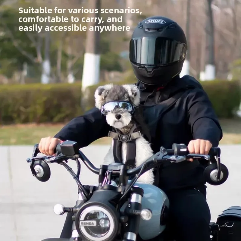 Pet Front Carry Backpack for Teddy Chest Mounted Dog Carrier for Cycling Portable Shoulder Tote Lightweight Dog Travel Bag