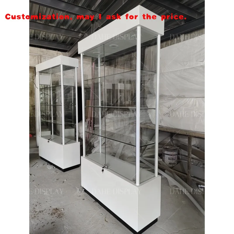 

custom.Economic Display Stand Glasses Store Display Racks Glass Showcase with Lights