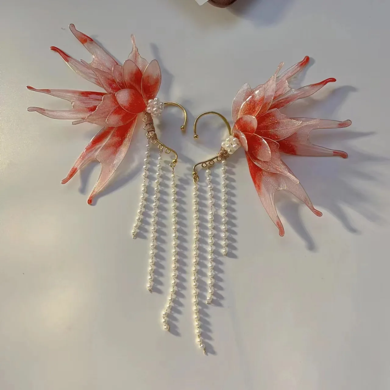 Accessoires de cheveux de style antique pour femmes, sirène, princesse, pompon, poignet d'oreille, Hanfu Elf