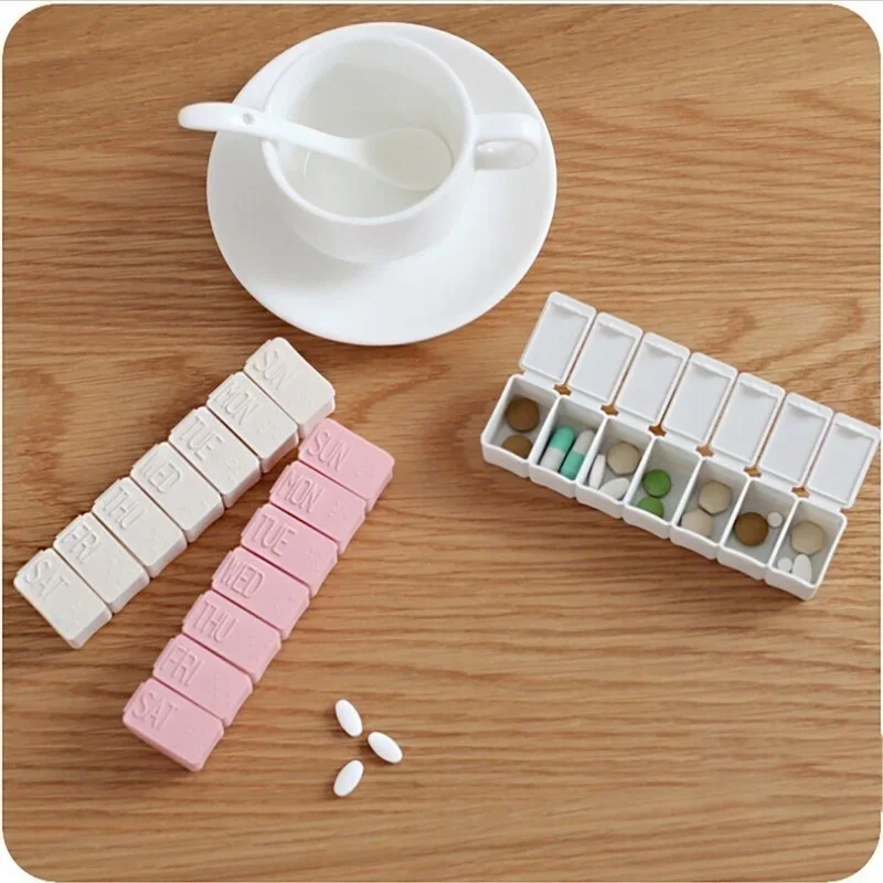 7‑Grid Weekly Pills Storage Box Portable Pills Splitter Container Refillable Medicine Organizer Case Home Travel Pills Supplies