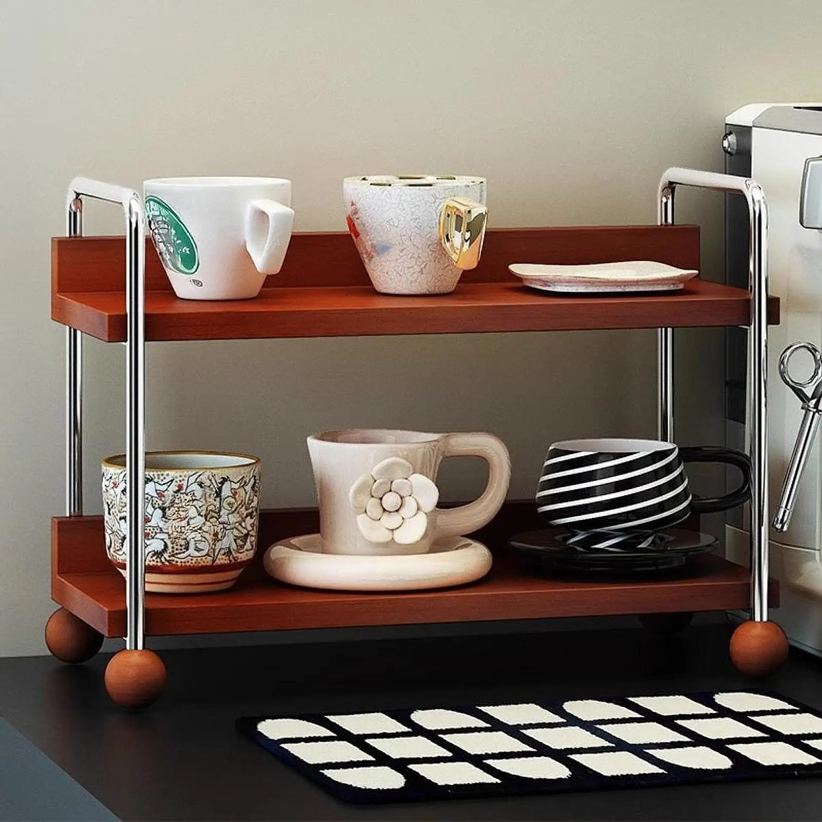 

Стеллаж для хранения чашек, держатель для кофейных чашек, органайзер на столешнице, полка для хранения стекла