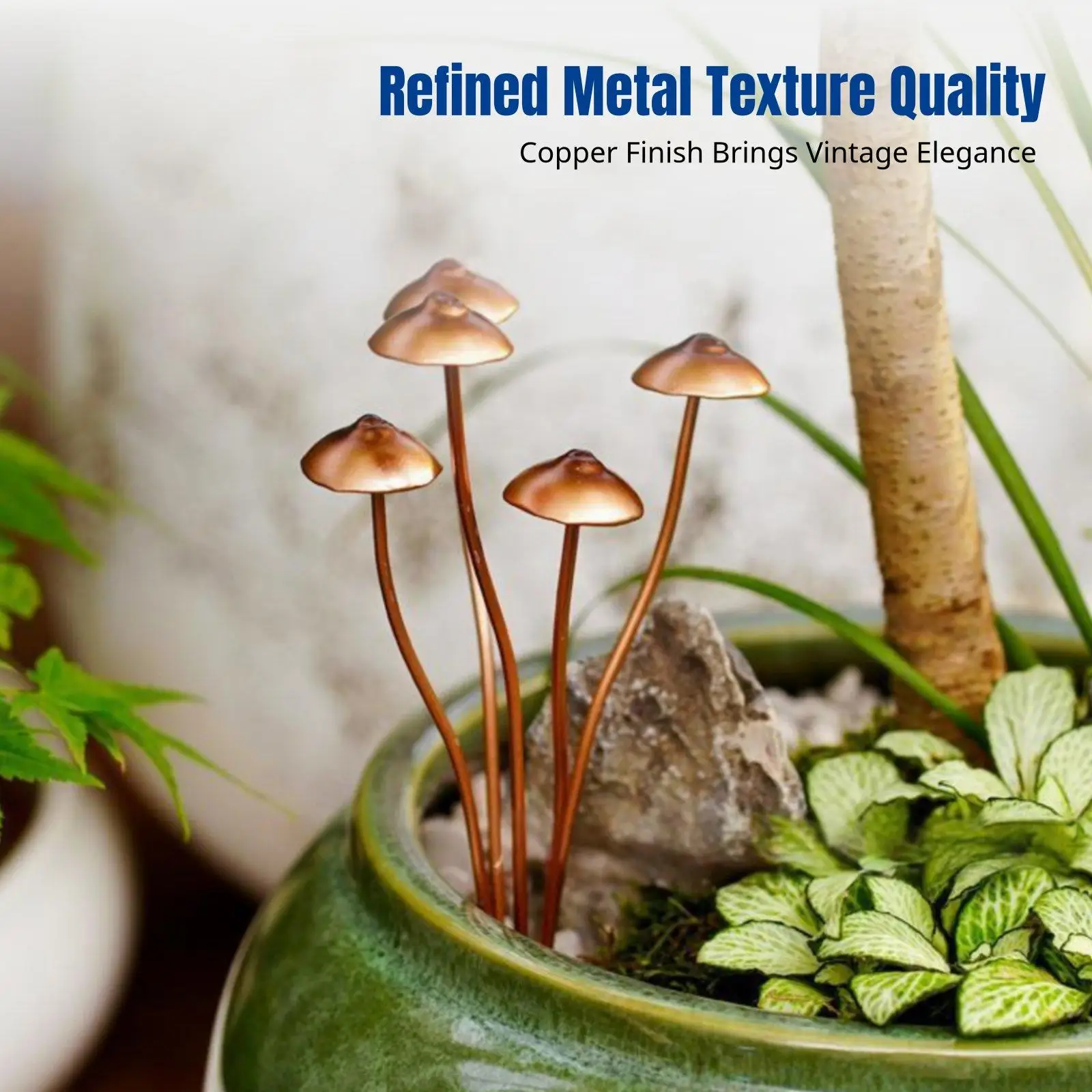 Mushroom Metal Garden Stake, Durable Pot Decor, Graduation Present