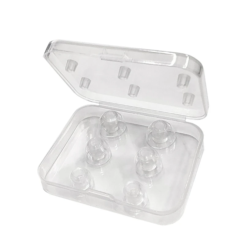 6 buah penutup earphone In-Ear silikon ujung earbud pengganti 4.0mm-6.0mm