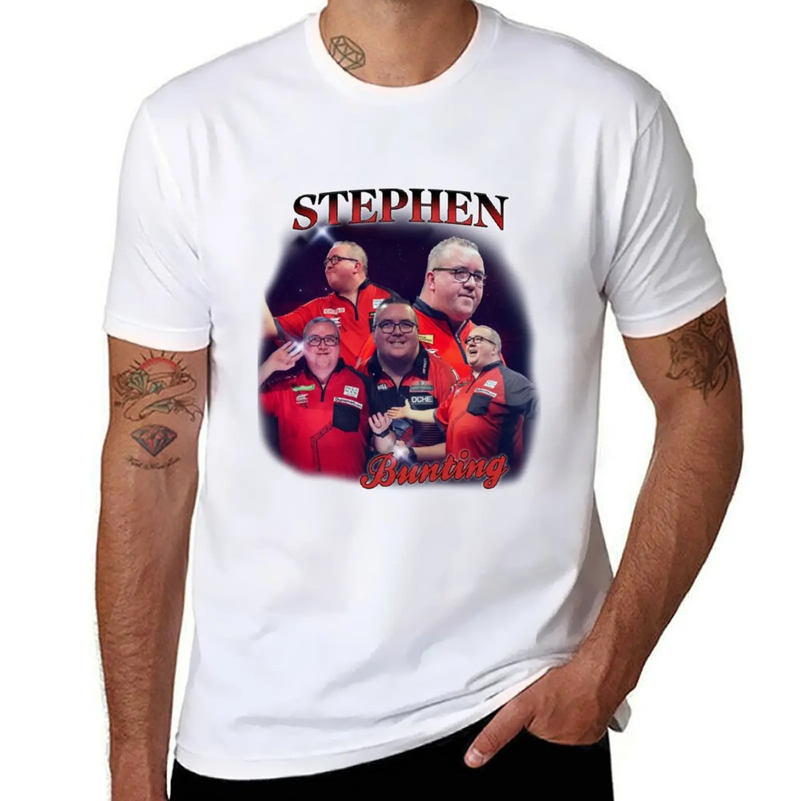 

Футболка Stephen Bunting Bootleg-футболка с дартсом, мужская футболка из хлопка, мужские футболки из 100% хлопка, мягкая футболка