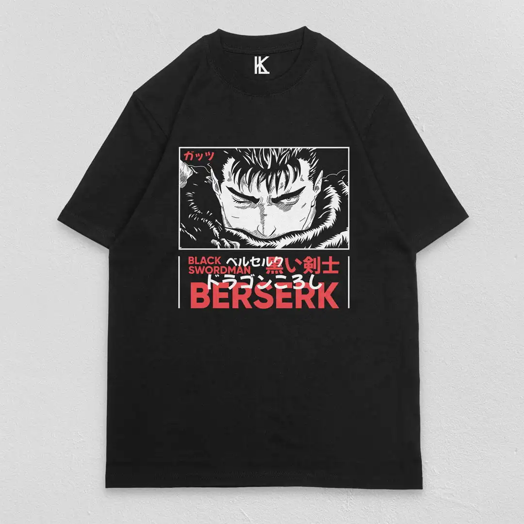 Berserk T-shirt Manga Guts Berserker Armour Horror Anime Black T-Shirt ALL SIZES