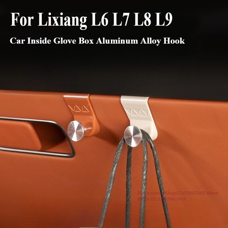 

For Ideal Lixiang L6 L7 L8 L9 Car Inside Glove Box Aluminum Alloy Hook Car Interior Modification Accessories